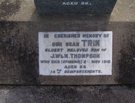 John Alexander Trindle THOMPSON memorial