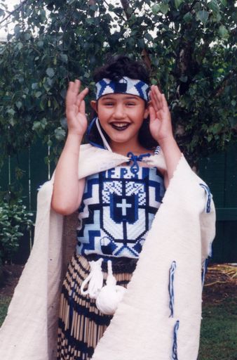 Te Rina Watson, Foxton School Kapahaka member, 1995