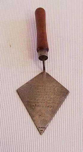Commemorative trowel.