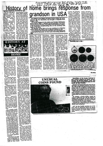 History of Home Brings Response from Grandson in USA