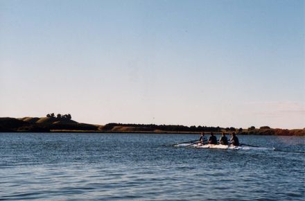 Rowing on Lake Horowhenua