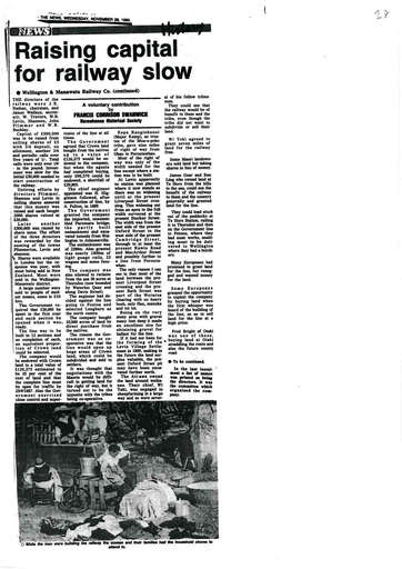 Raising capital for railway slow