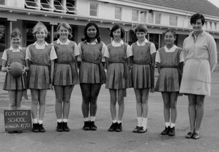 Foxton School A Netball Team 1970
