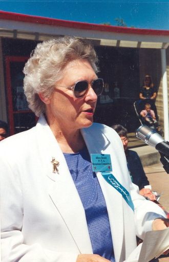 Mrs Alice Dowd reading apologies and messages at official opening of the reunion - Resource cover image