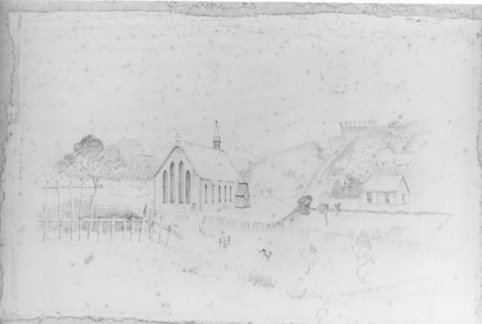 Church, Otaki ?  (O. Hadfield sketch)