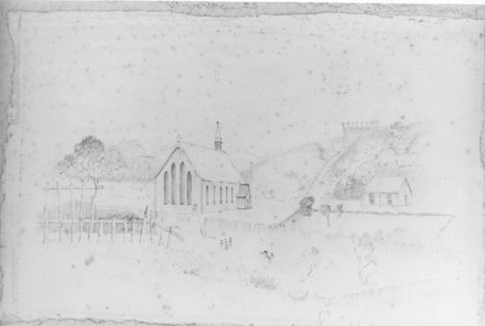 Church, Otaki ? (O. Hadfield sketch)