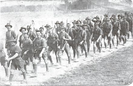 Troops on the march WWI