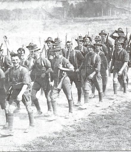 Troops on the march WWI
