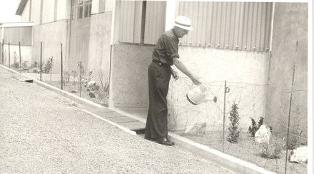 Mr Adkin, pebble garden, Levin Showgrounds, 1972 - Resource cover image