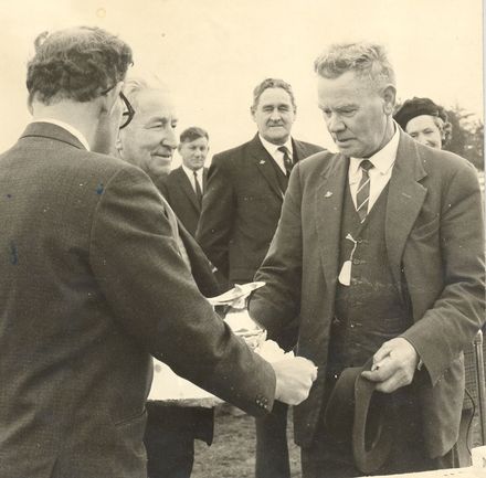 Presentation to one of the race winners, Levin Racing Club