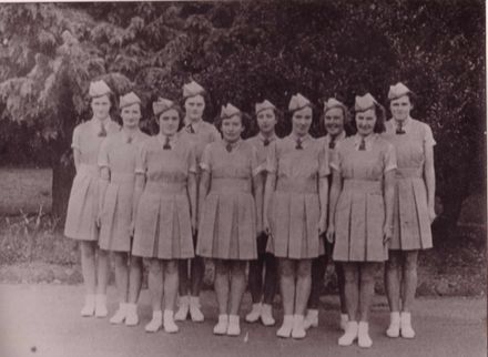 McDuffs Marching Team at Queen Carnival, 1941
