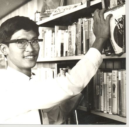 Mr Chat, student attached to Levin Library, 1968