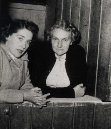 Mrs Bevan and Jessie Clayton, c.1951