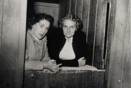 Mrs Bevan and Jessie Clayton, c.1951
