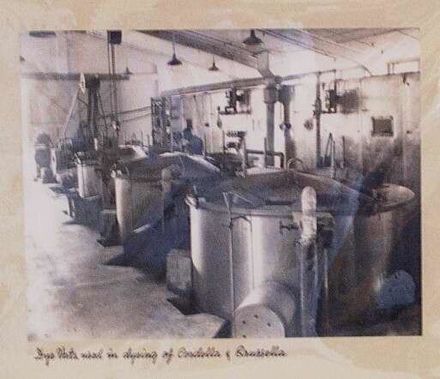 Dye Vats used in dyeing of Cordella and Brussella