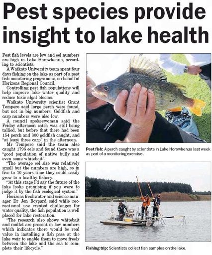 Pest species provide insight to lake health - Resource cover image