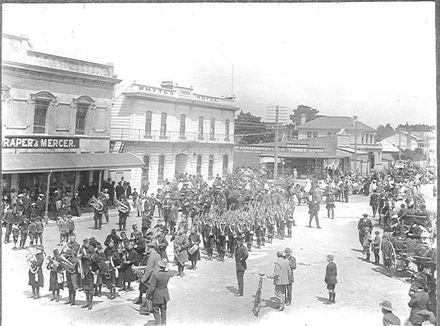 Parade in Main Street at End of WW I