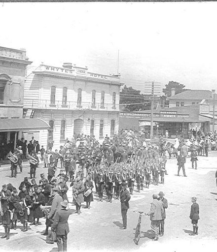 Parade in Main Street at End of WW I
