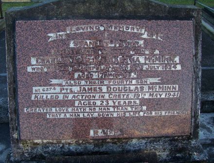 James Douglas MCMINN memorial