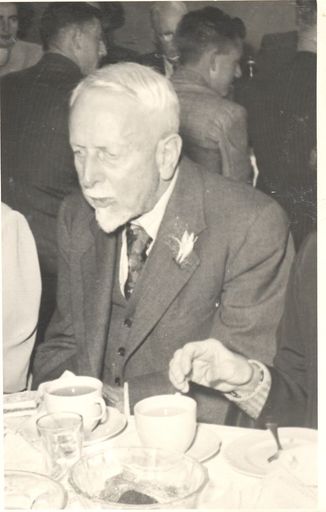 Mr James Dean at wedding of Shirley Tremewan (nee Sunley), 18 February 1950