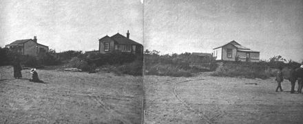 Houses at Foxton Beach Riverfront Looking North, c.1920
