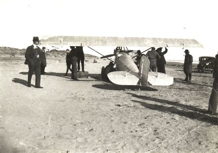 Jack Butler's plane on Waitarere Beach