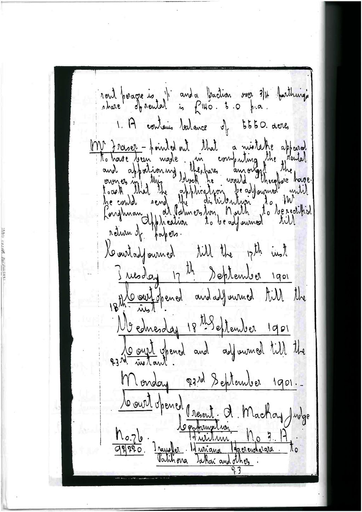 Otaki Maori Land Court Minutebook 3A - 23 September 1901