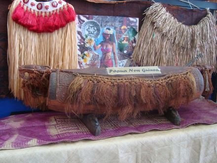 Papua New Guinea display in Levin Library