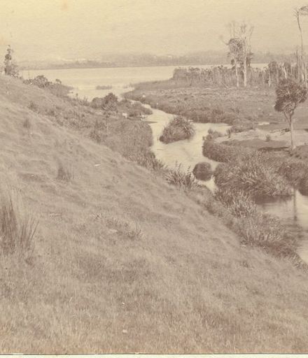 Hokio Stream and Lake Horowhenua, c.1900