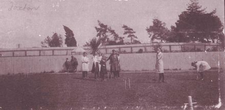 Foxton School, Croquet game, 1912