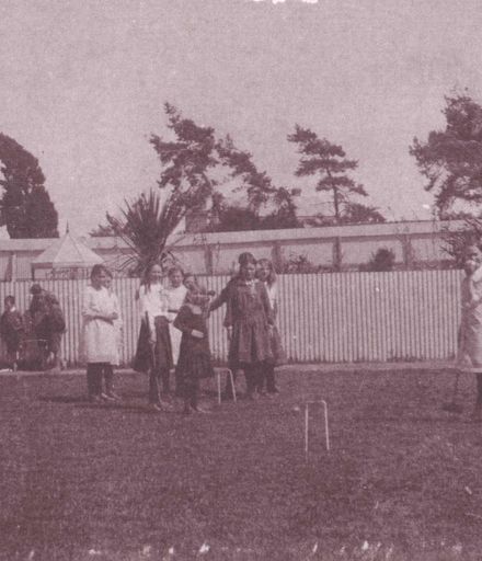 Foxton School, Croquet game, 1912