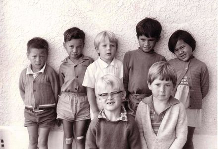 Foxton School, group of 7 pupils, c.1973
