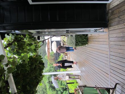 Garden 7j View along deck towards entrance