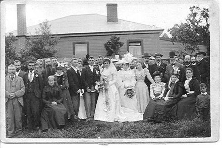 Wedding of Agnes Flora McDonald to Thomas Ross (Tom) Cameron or Alexander CR S McDonell and Margaret Lucy McDonald