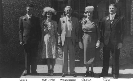 Gordon Stuart Beissel and family on the day of his Wedding