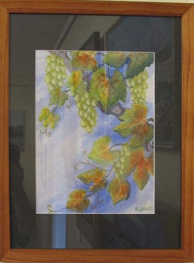 Green Grapes by Brian Haley Watercolour $100