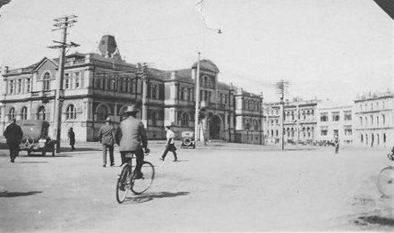 Unidentified large 2-storey public building, another view from back, 1927 or 1928
