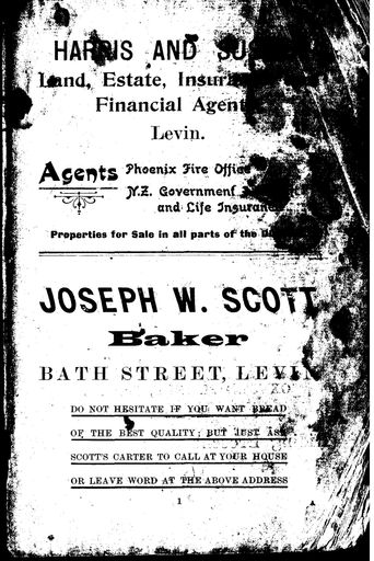 Page 1 - Horowhenua Cookery Book