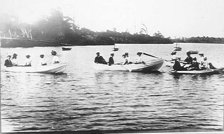 Boating on Lake Papaitonga, c.1900