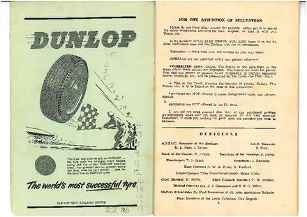 Levin Car Club Inauguaral Meeting program - Page 1