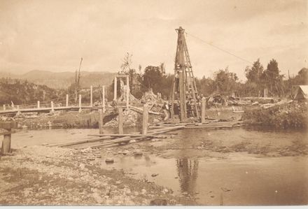 Pile driving for Levin Pipe Bridge