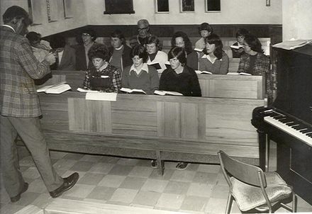 Choral group at Unidentified Church