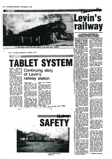 Tablet System - Continuing story of Levin’s railway station