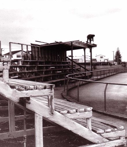 Demolition of Seating, Foxton Beach Skating Rink, 1980's-90's
