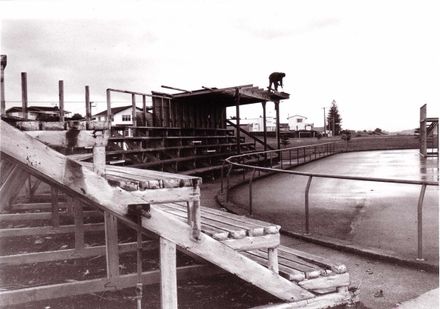 Demolition of Seating, Foxton Beach Skating Rink, 1980's-90's