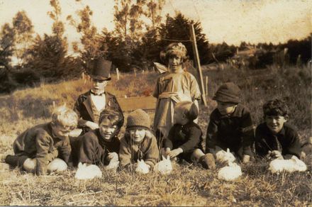 Eight Children and Rabbits c.1920