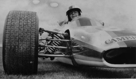 Graham Watson in 1-1/2 litre Brabham at Levin Circuit, 1969