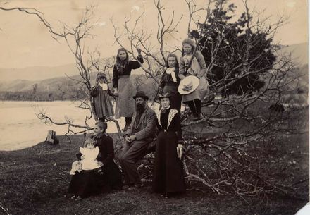 Family Group Beside River