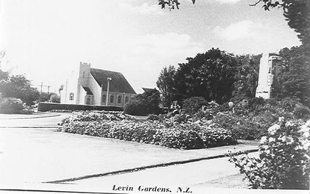 Public Gardens & Methodist Church, Levin