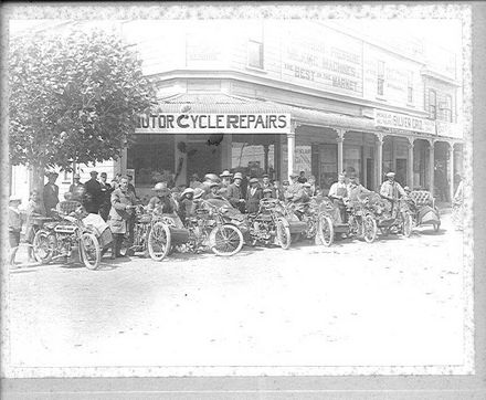 Sidecar Motorcycles Outside "Byko" Store